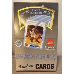 EMPTY 1989 North Carolina First Edition Trading Cards Box w/Michael Jordan Cover
